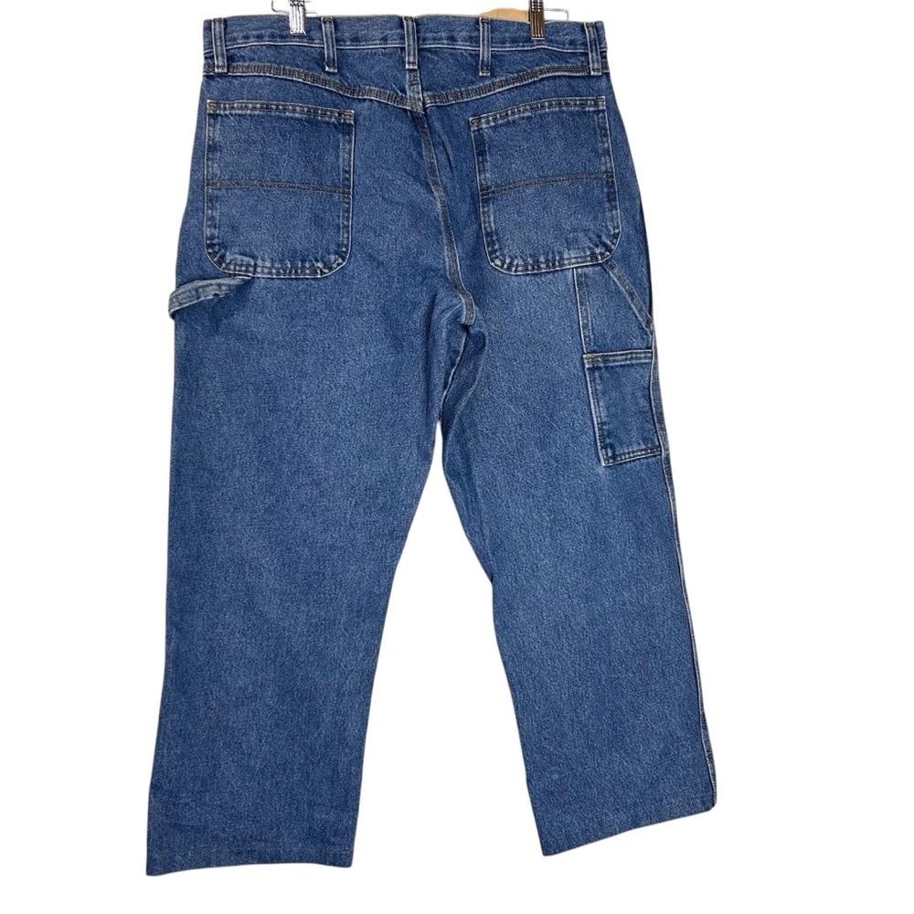 Men’s carpenter jeans blue denim pants workwear loose fit‎ size 36” inseam 26.5”